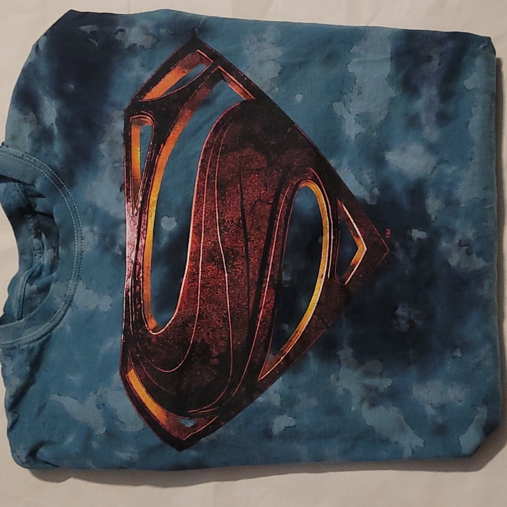 XXL Justice League Superman tie dye t-shirt